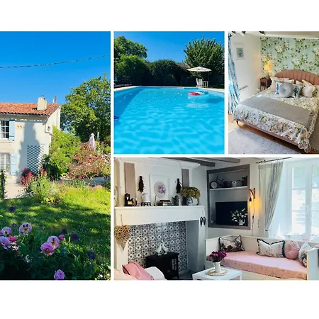 度假居 3-4 Entire Site Private Pool For Relaxing Holidays & Special Occasions Near Aubeterre